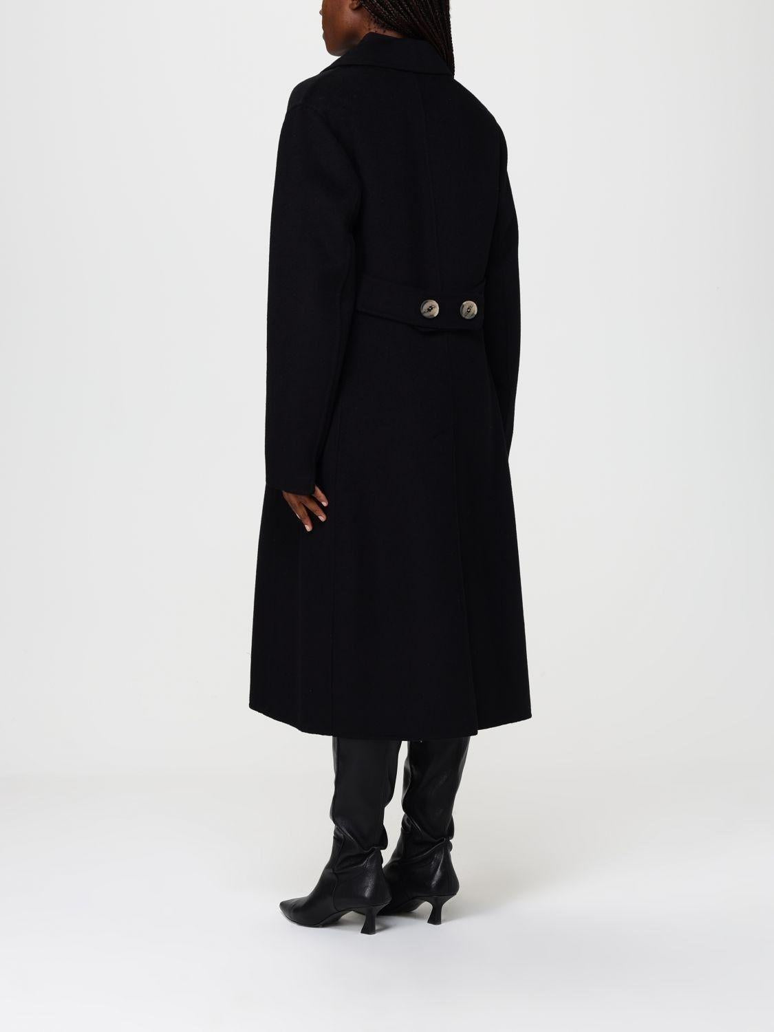 cappotto doppiopetto lungo H.K1083.4485 NERO HANITA 