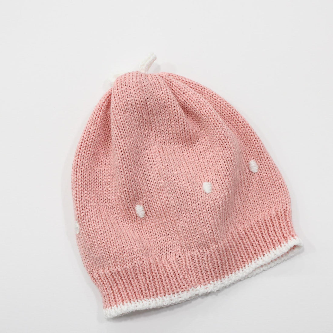 CAPPELLO NEONATO CON RICAMI in cotone TEDDY CAPPELLO PINK PICCOLA GIUGGIOLA 