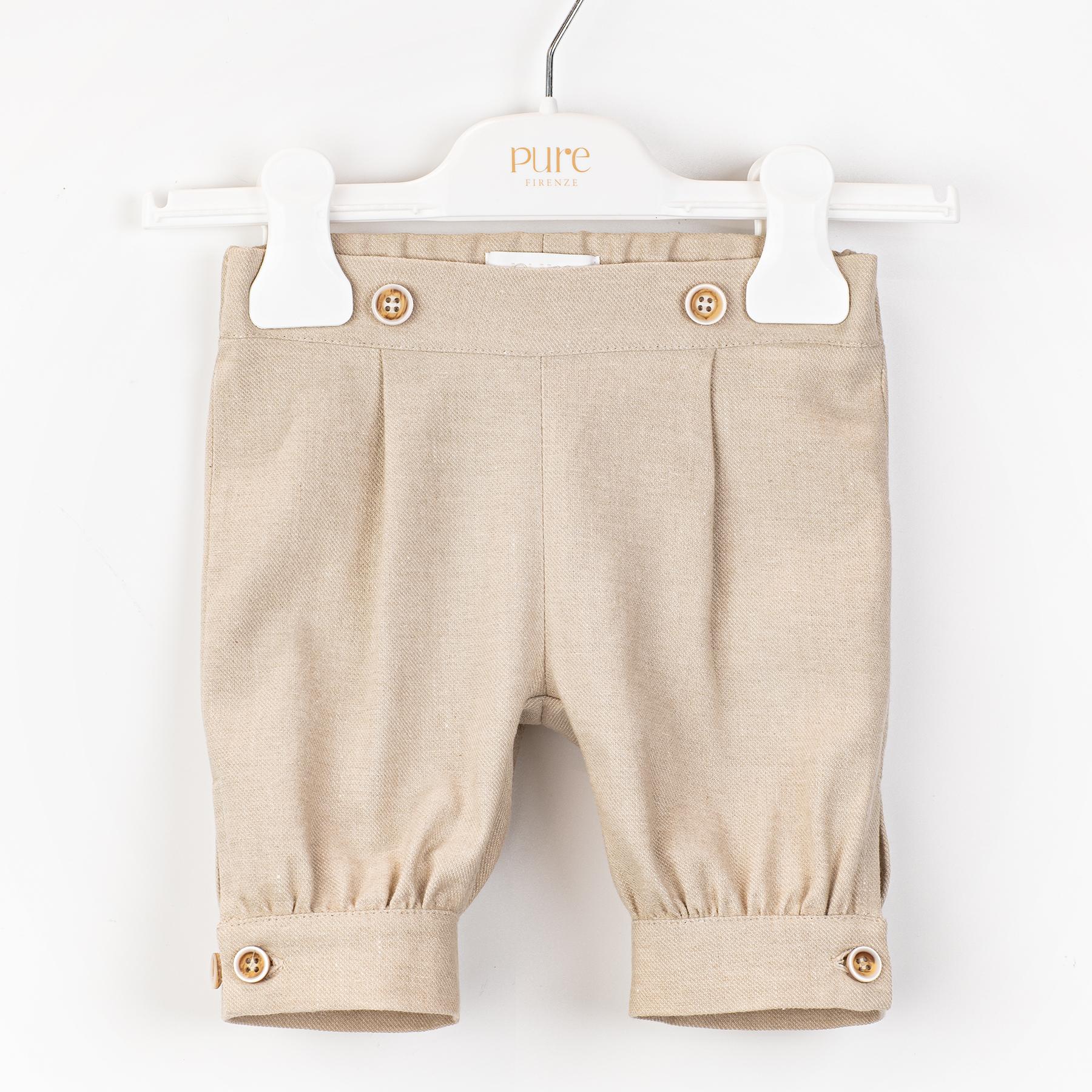 Pantalone con bottoncini PC03294 ECRU PURE FIRENZE 
