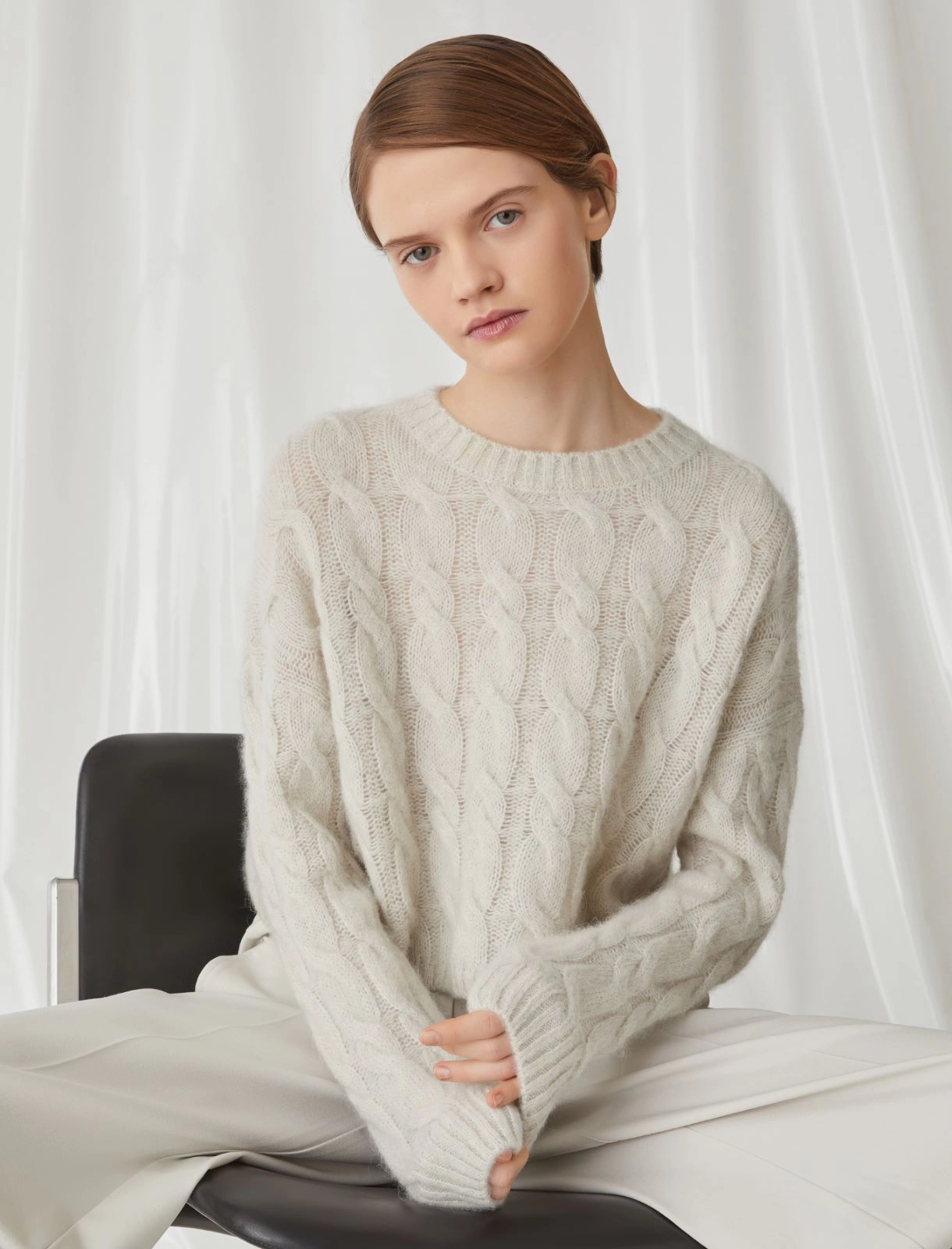 maglia cropped a trecce CLARINO1 001 MARella 