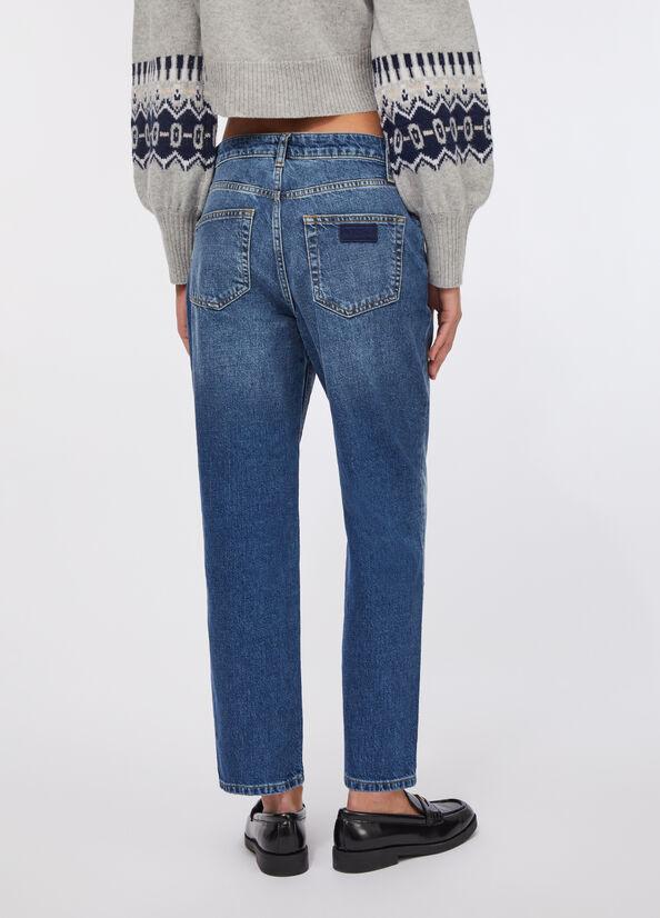 jeans straight a vita alta UF5019D4927 78934 LIU JO DENIM 