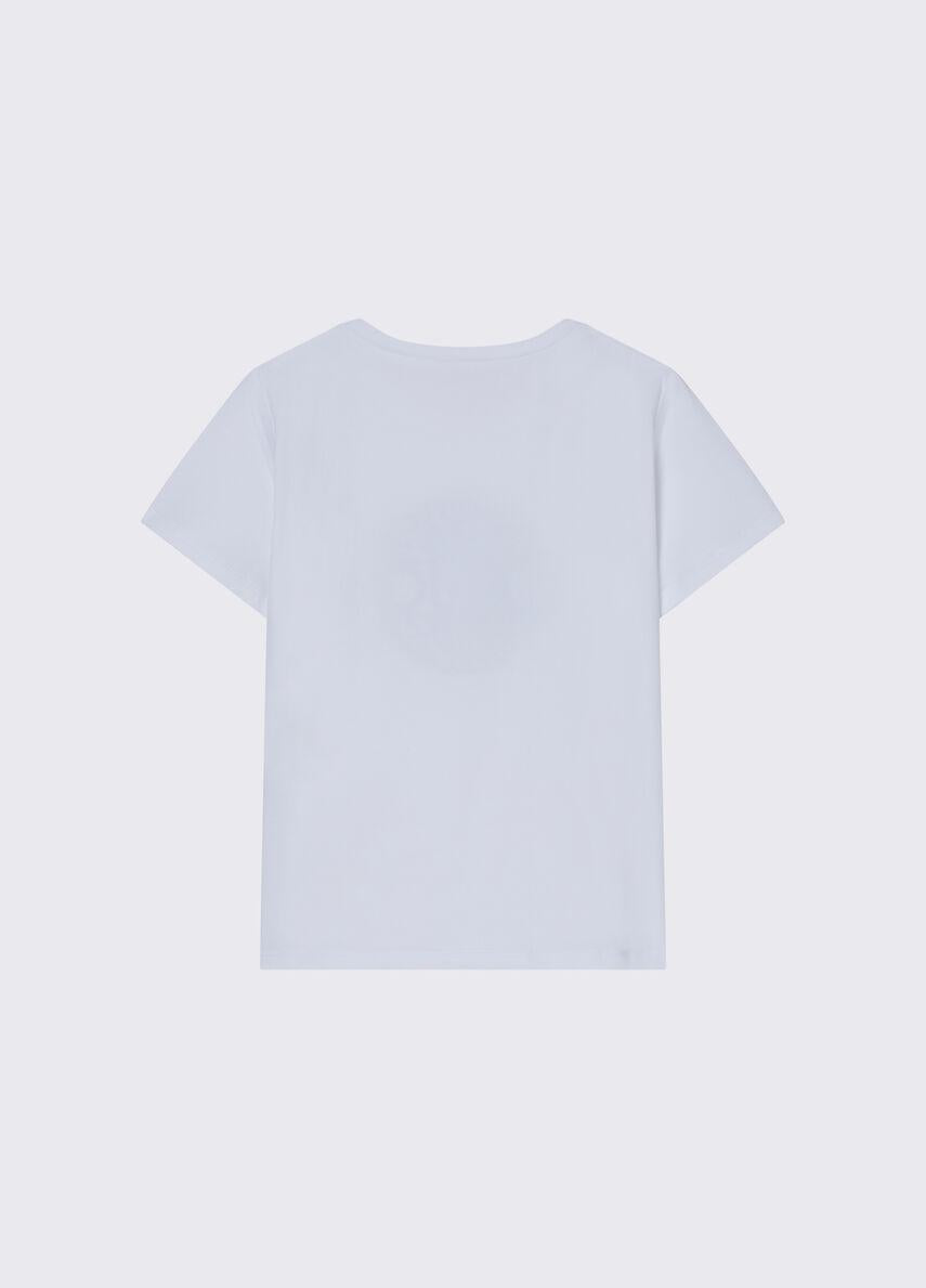 t-shirt con logo GA6156JS003 10601 LIU JO JUNIOR 