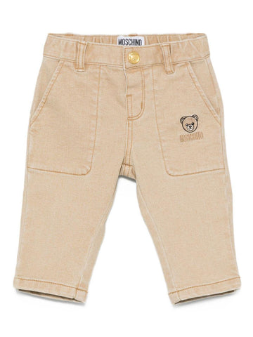 Pantalone con patch MUP05LLXE61 20404 MOSCHINO KIDS 