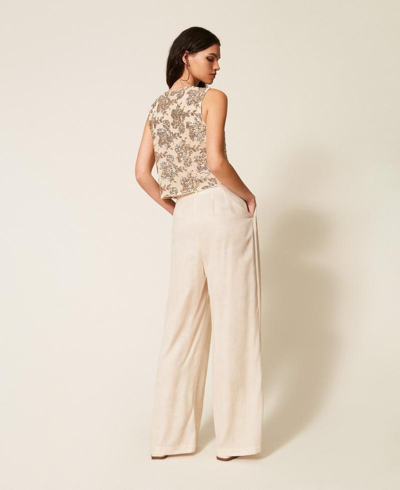 pantalone a palazzo con stampa 261AT2132 13461 TWINSET ACTITUDE 