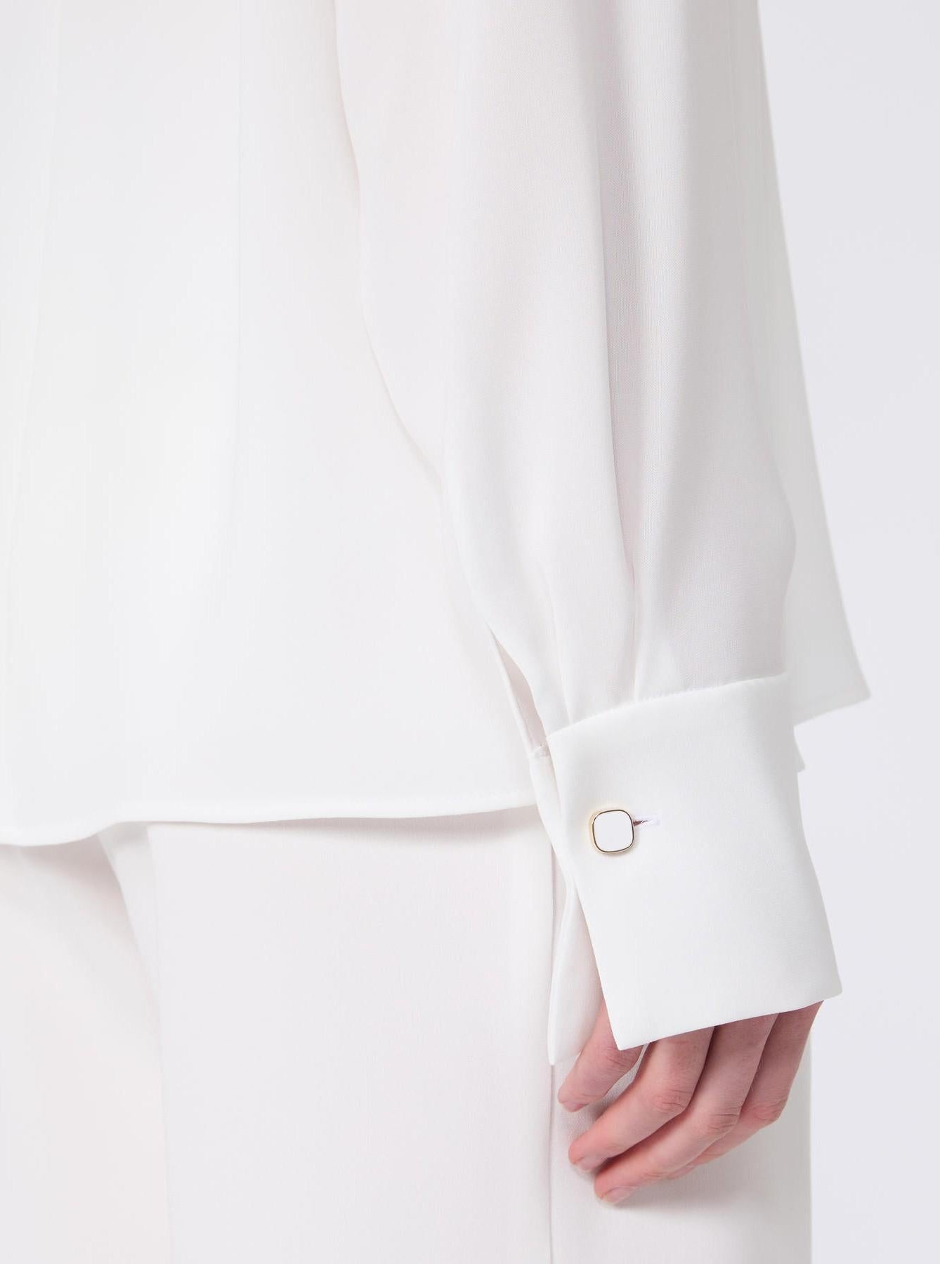 blusa in cady leggero MSTKAKI 007 MAXMARA STUDIO 