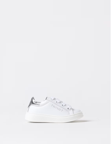 sneakers in pelle e dettaglio laminato 242GCB020 07200 TWINSET GIRL 