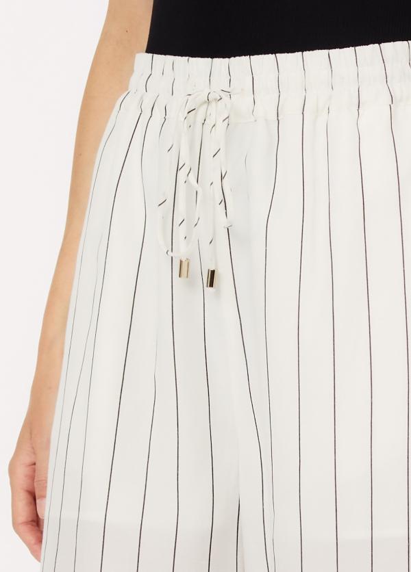 pantalone gessato WA6368T4818 03Q45 LIU JO WHITE 