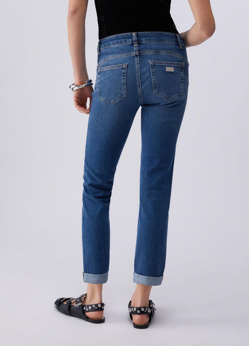 jeans skinny con gioiello UA6006D0310 78800 LIU JO DENIM 