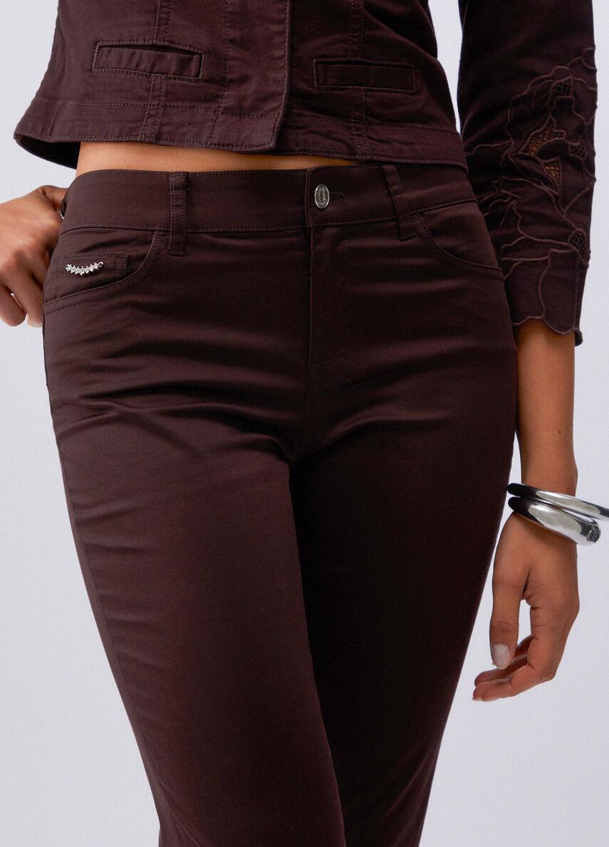 pantalone skinny in raso WA6255T373A 91109 LIU JO WHITE 