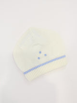 PICCOLA GIUGGIOLA cappellino nascita in lana Bianco