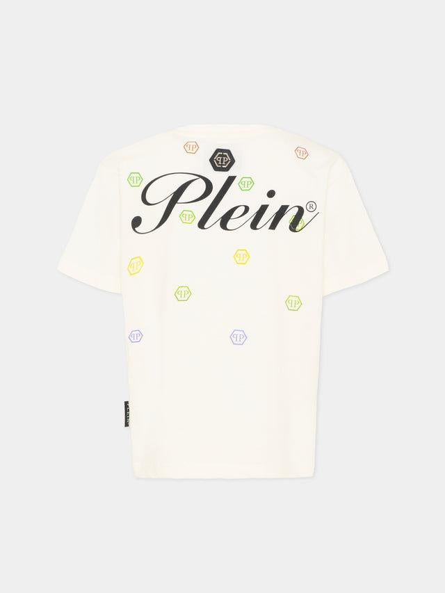 t-shirt con logo all over S6PHJBTH008 002 PHILIPP PLEIN 