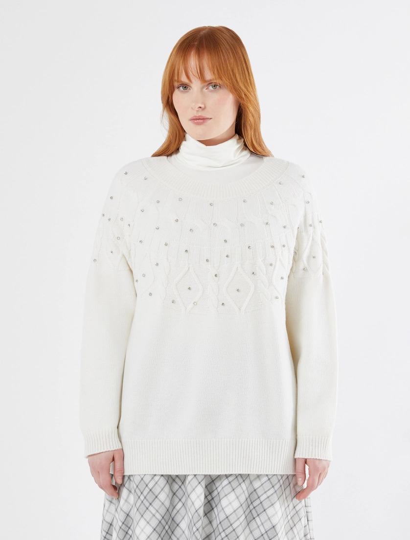 maglia in misto lana con strass STEPPA 002 MARINA SPORT 