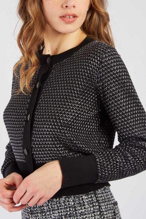 cardigan in maglia belise A545036 NOIR DERHY 