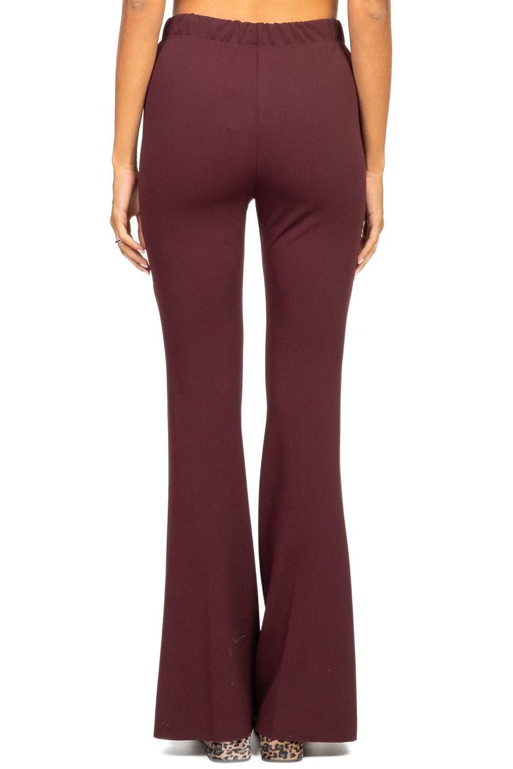 Pantalone a zampa TF0444 MARRONE VICOLO 