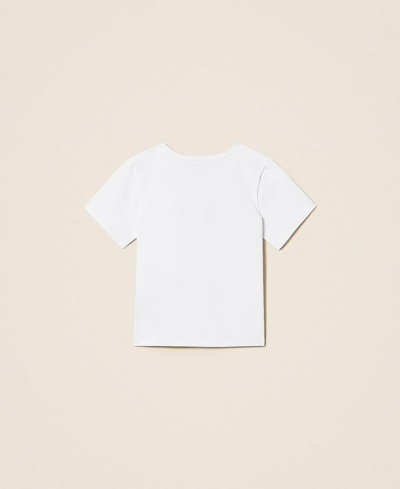 t-shirt con scritta 261GB2181 13368 TWINSET GIRL 