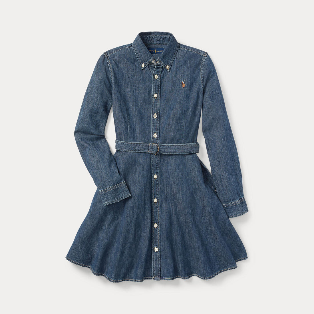abito in denim con cinta 313-698860 001 RALPH LAUREN POLO 