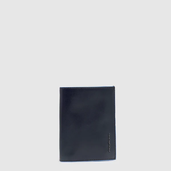 portafoglio verticale in pelle PU1740B2R BLU2 PIQUADRO 