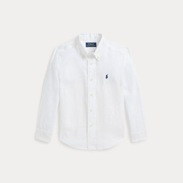 camicia in lino con pony 322-967600 003 RALPH LAUREN POLO 