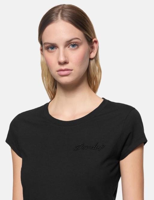 t-shirt slim con ricamo DS003 JS0280 IC7 999 DONDUP 