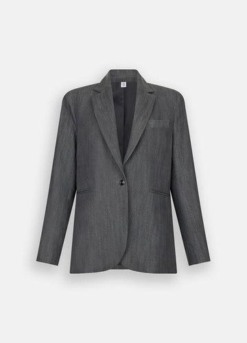blazer in denim UF5141D0266 87457 LIU JO DENIM 