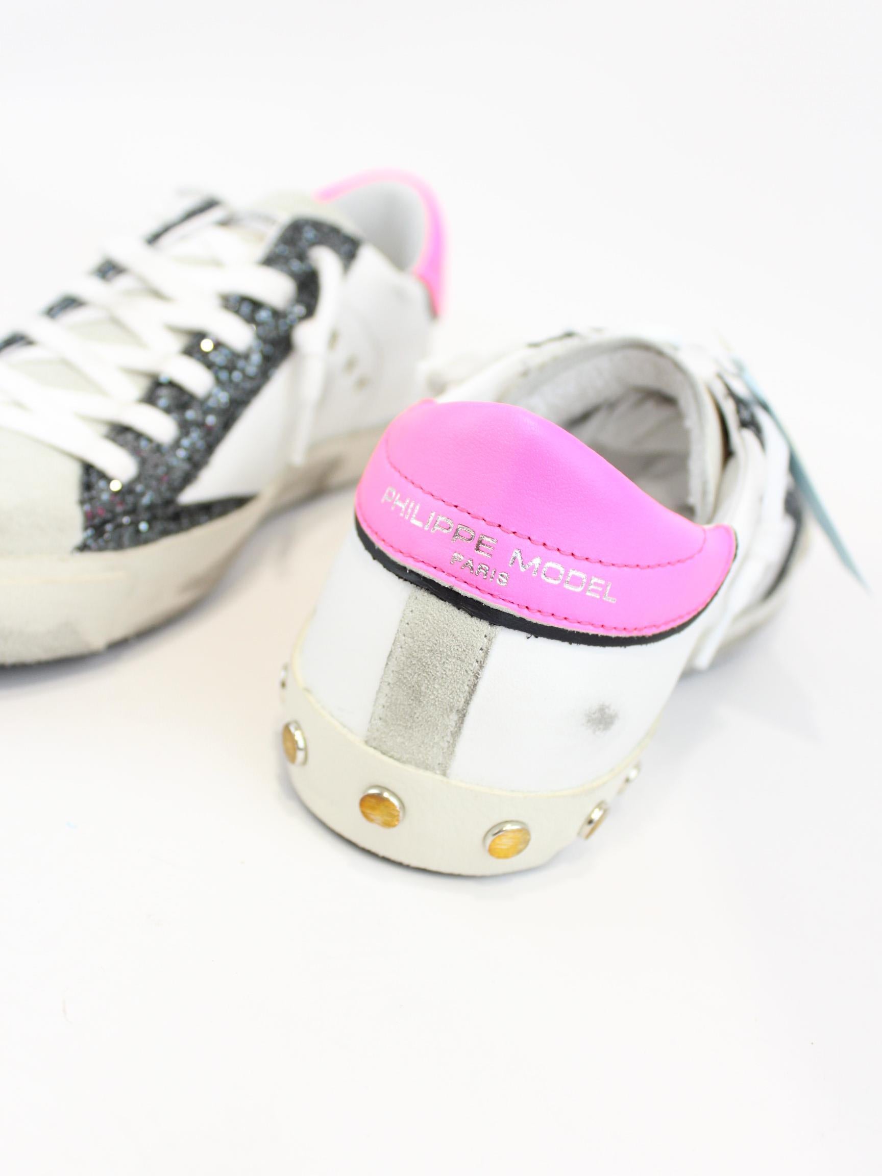 sneakers effetto used con glitter PRLD VG05 PHILIPPE MODEL 