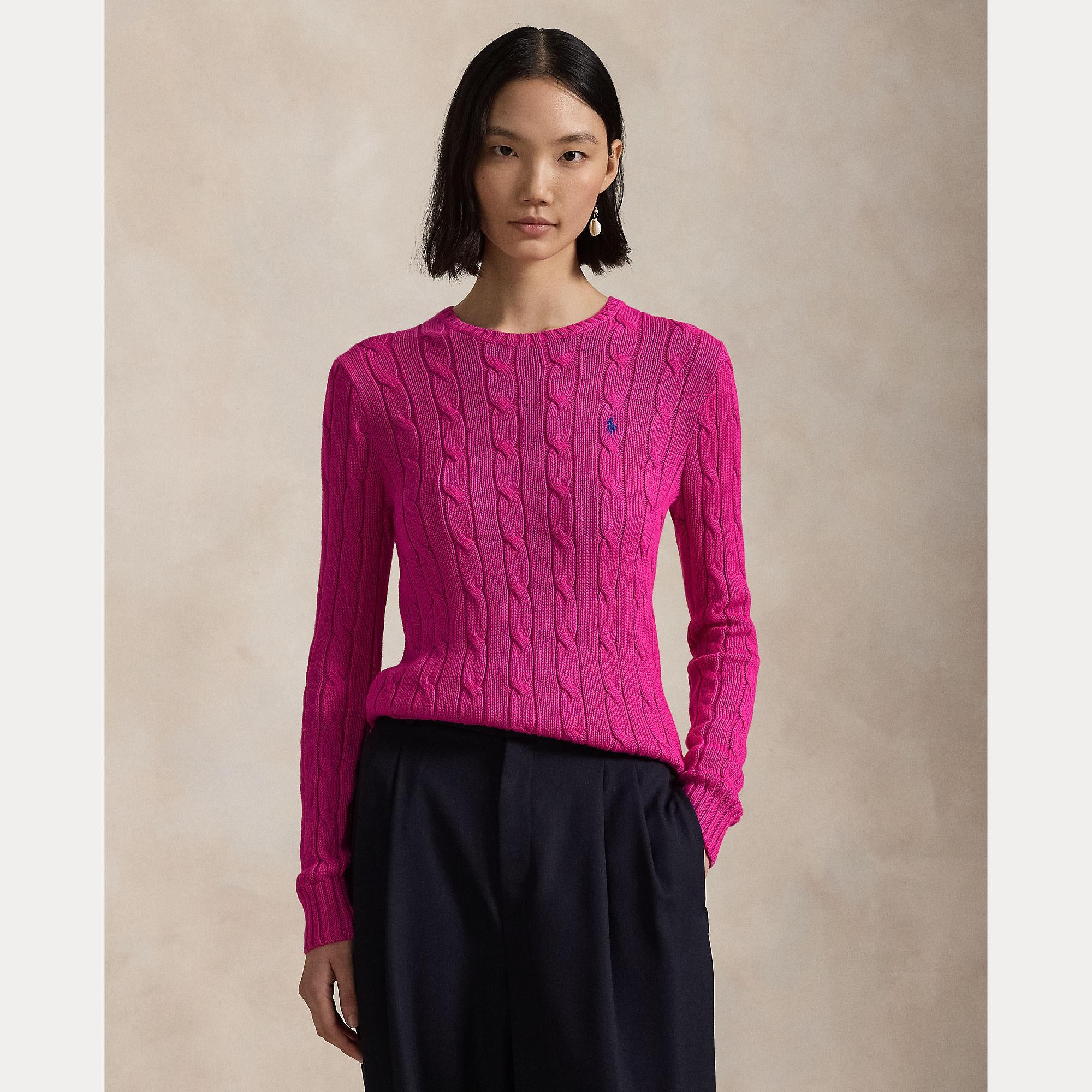 maglioncino a trecce con cavallino 211-891640 025 RALPH LAUREN POLO 