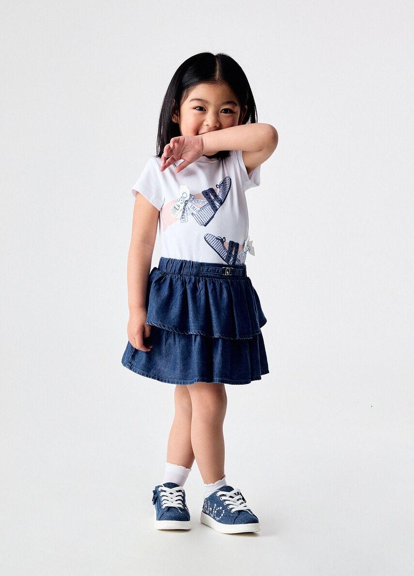 gonna corta in denim KA6119D5044 77294 LIU JO JUNIOR 
