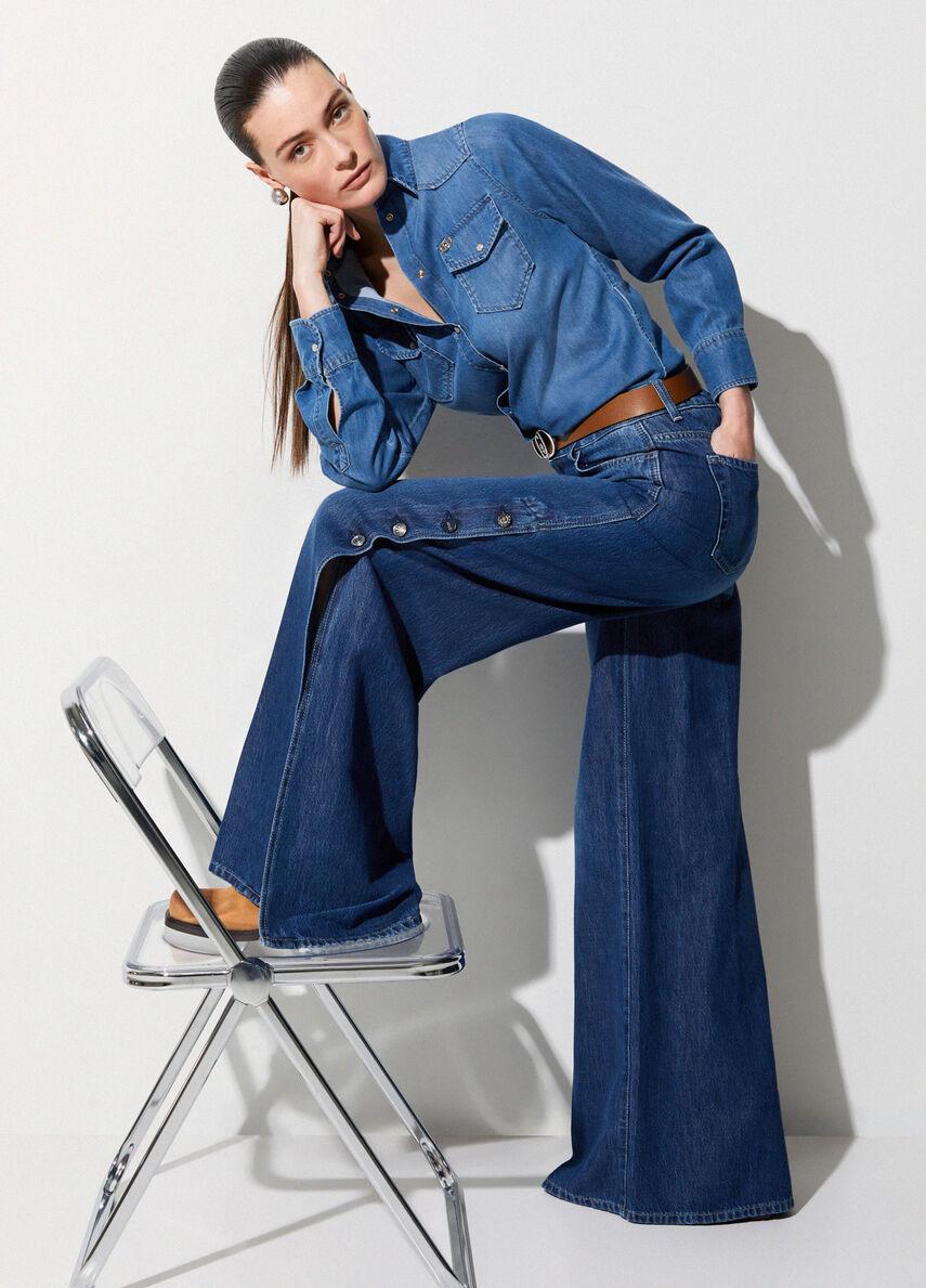 jeans flare con spacchetti UA6168DS079 79052 LIU JO DENIM 