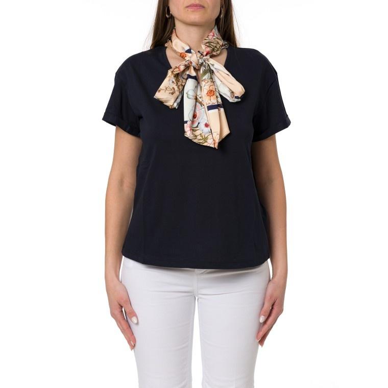 t-shirt con foulard WA6189J6308 P9466 LIU JO WHITE 