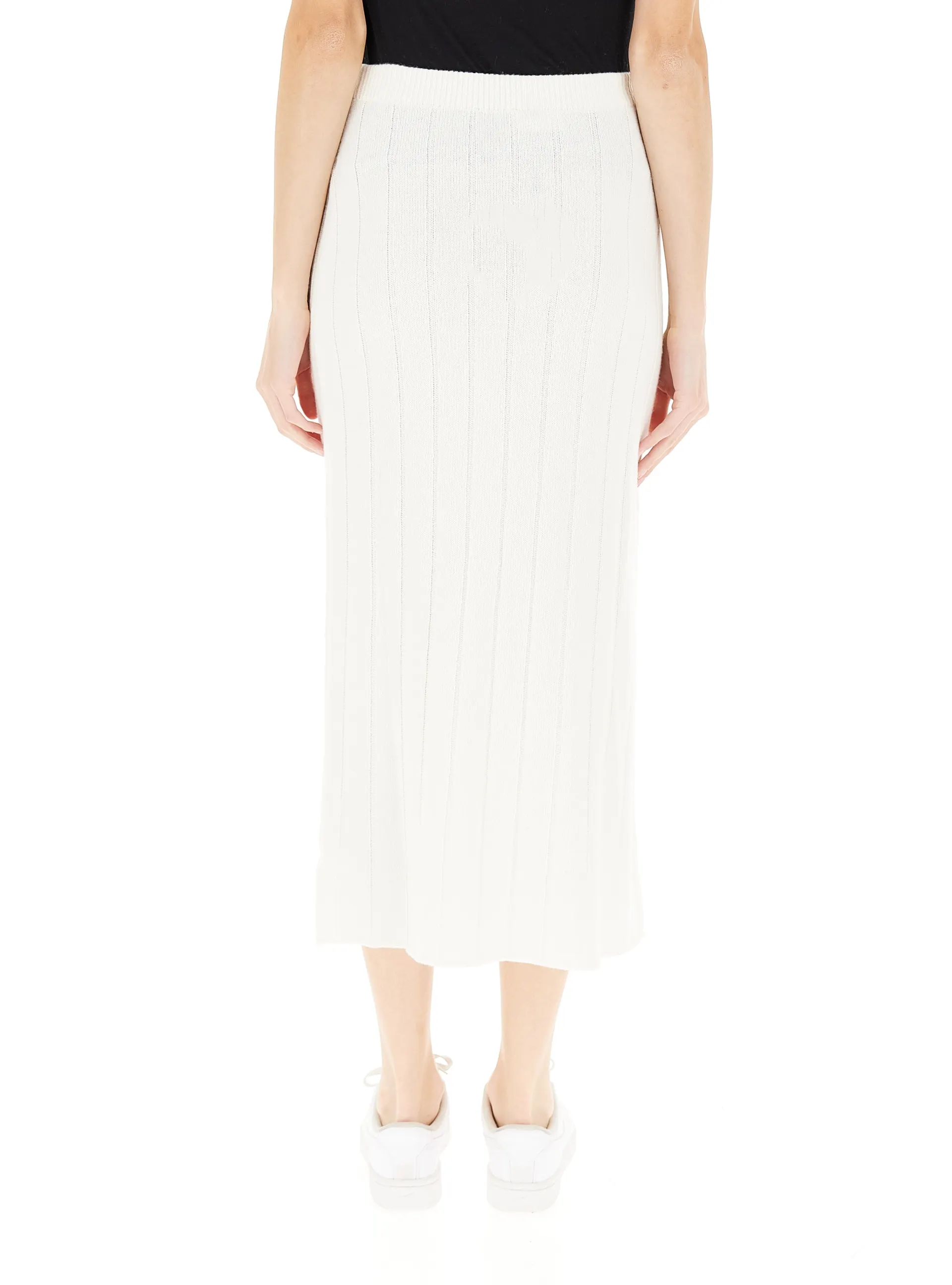 gonna lunga in maglia 77129S BIANCO VICOLO 