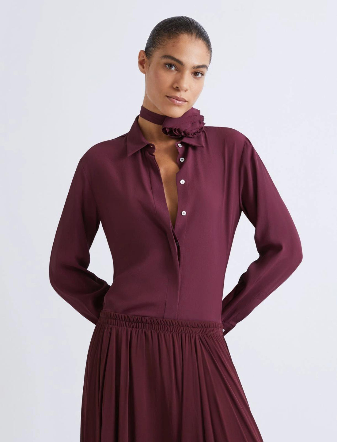 camicia con rosa CABIRIA 010 MARella 