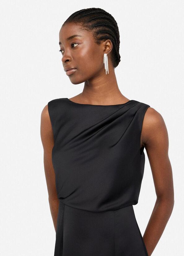 abito midi elegante CF5335T2956 22222 LIU JO BLACK 