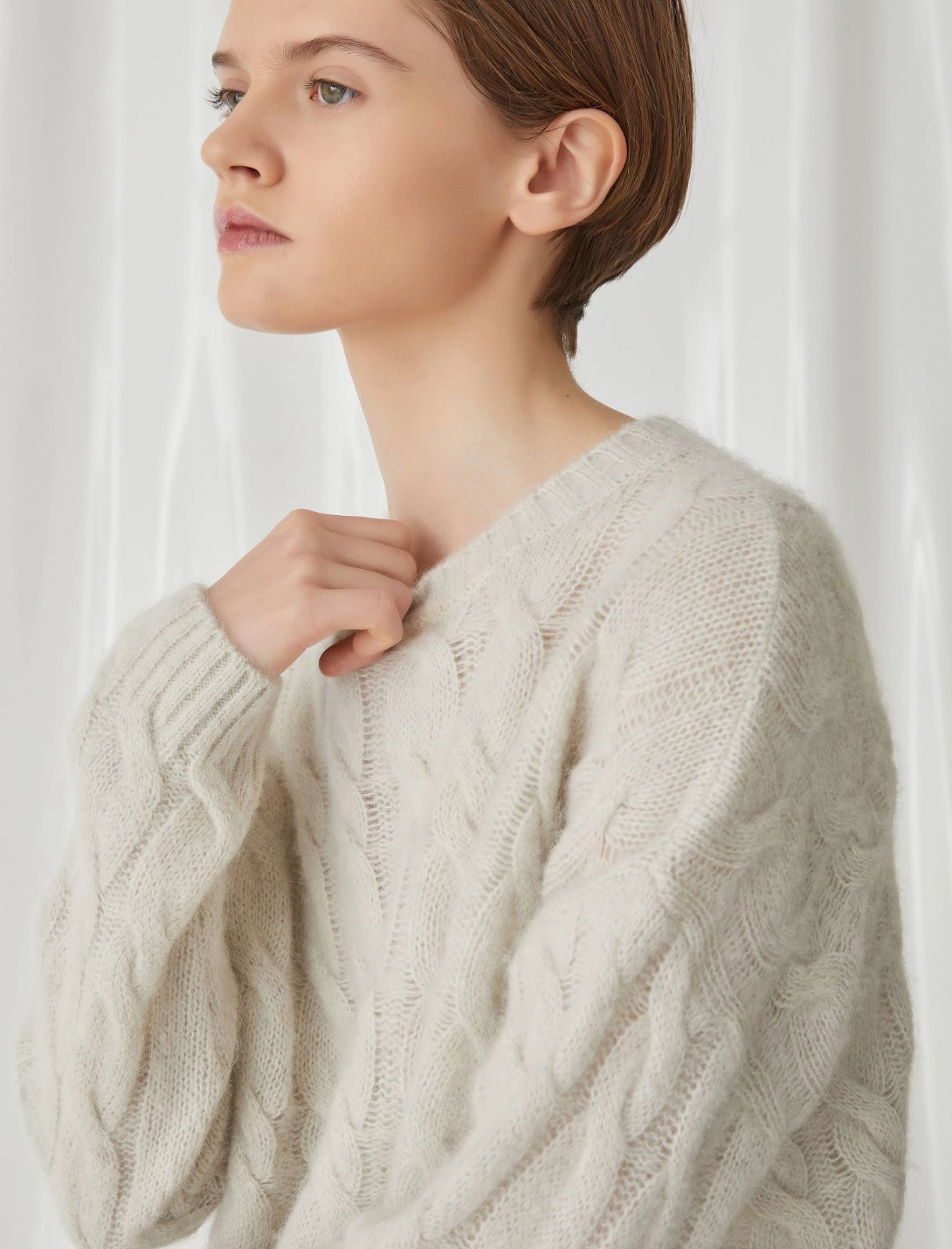 maglia cropped a trecce CLARINO1 001 MARella 