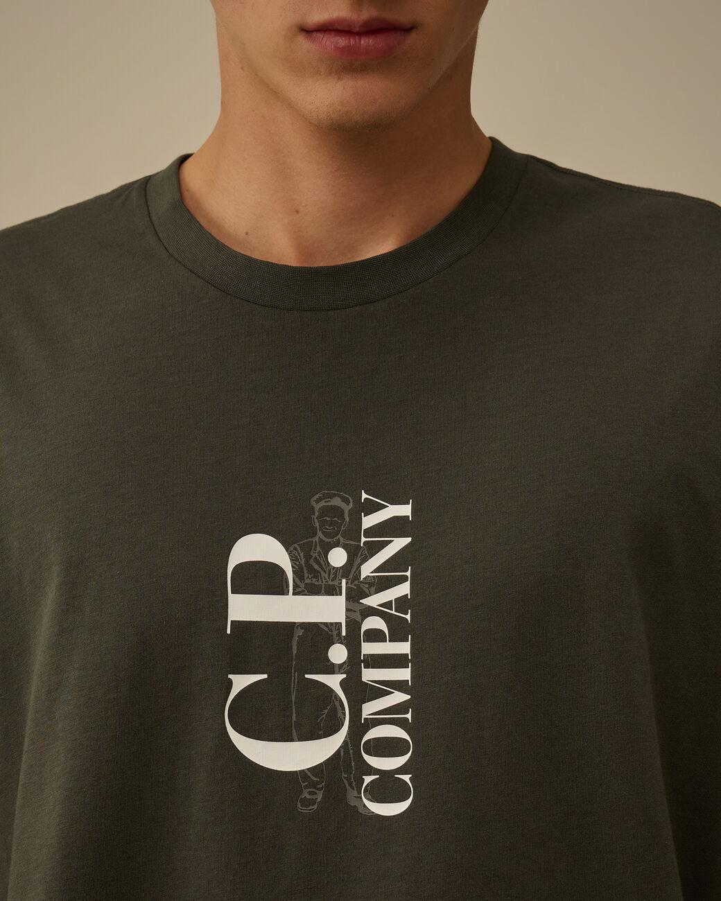 t-shirt logo 19CMTS091A 005100W 978 CP COMPANY 
