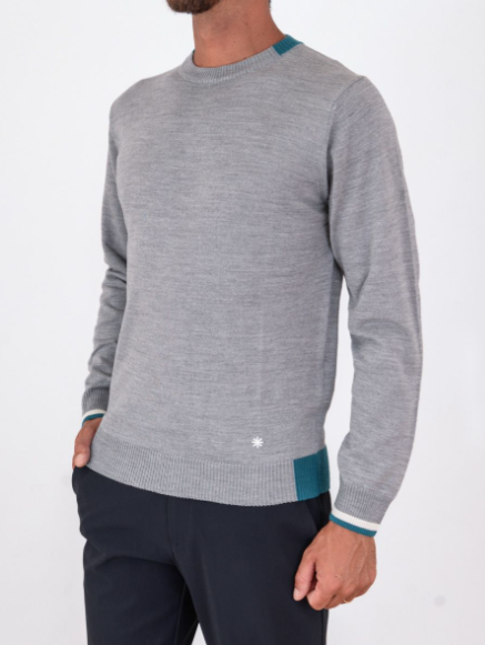 maglia con contrasto al collo 3932M500 253807 97 MANUEL RITZ 