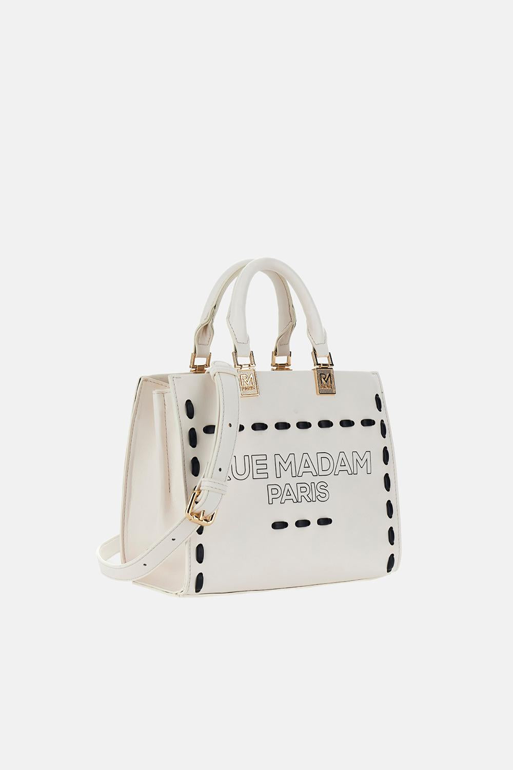 Borsa iconique mini tote 1532ICONIQUE OFF WHITE RUE MADAM PARIS 
