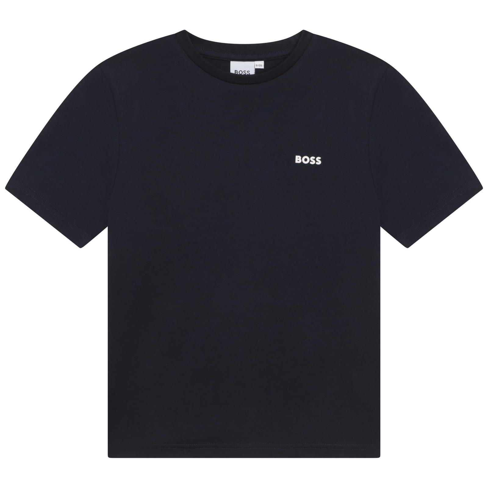 t-shirt mini logo petto J25P23 849 BOSS 