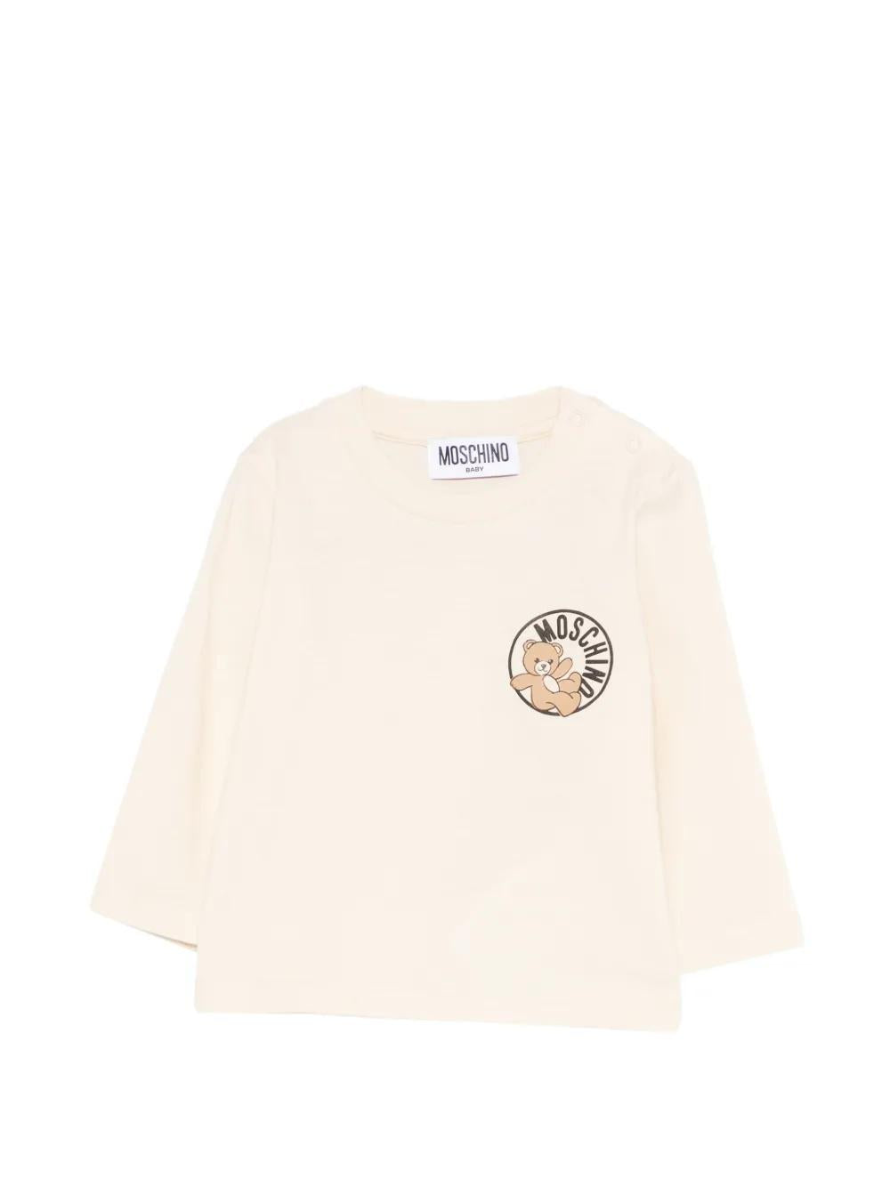t-shirt con logo MUO01A LAA03 10063 MOSCHINO KIDS 