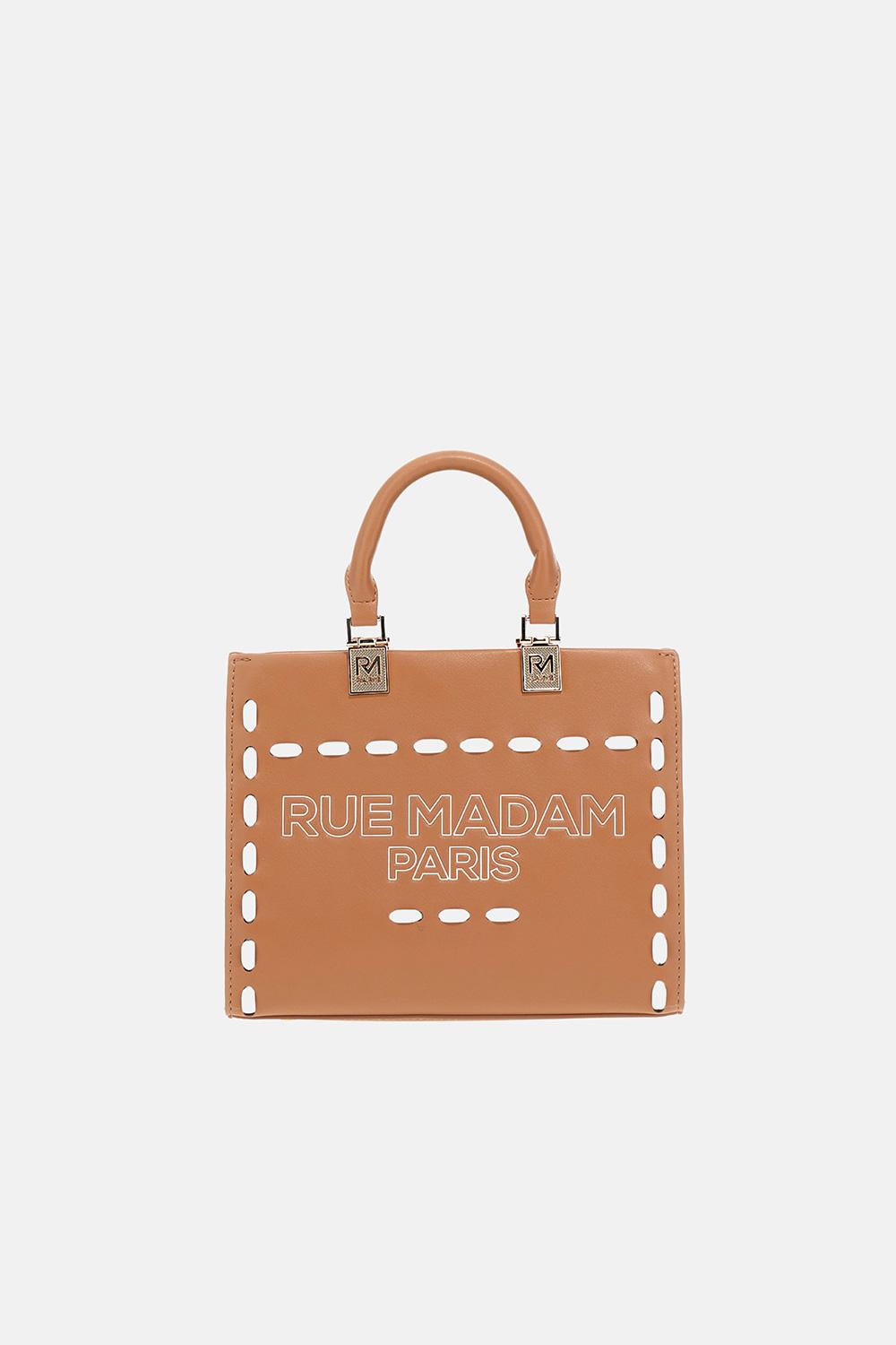 Borsa iconique mini tote 1532ICONIQUE COGNAC RUE MADAM PARIS 
