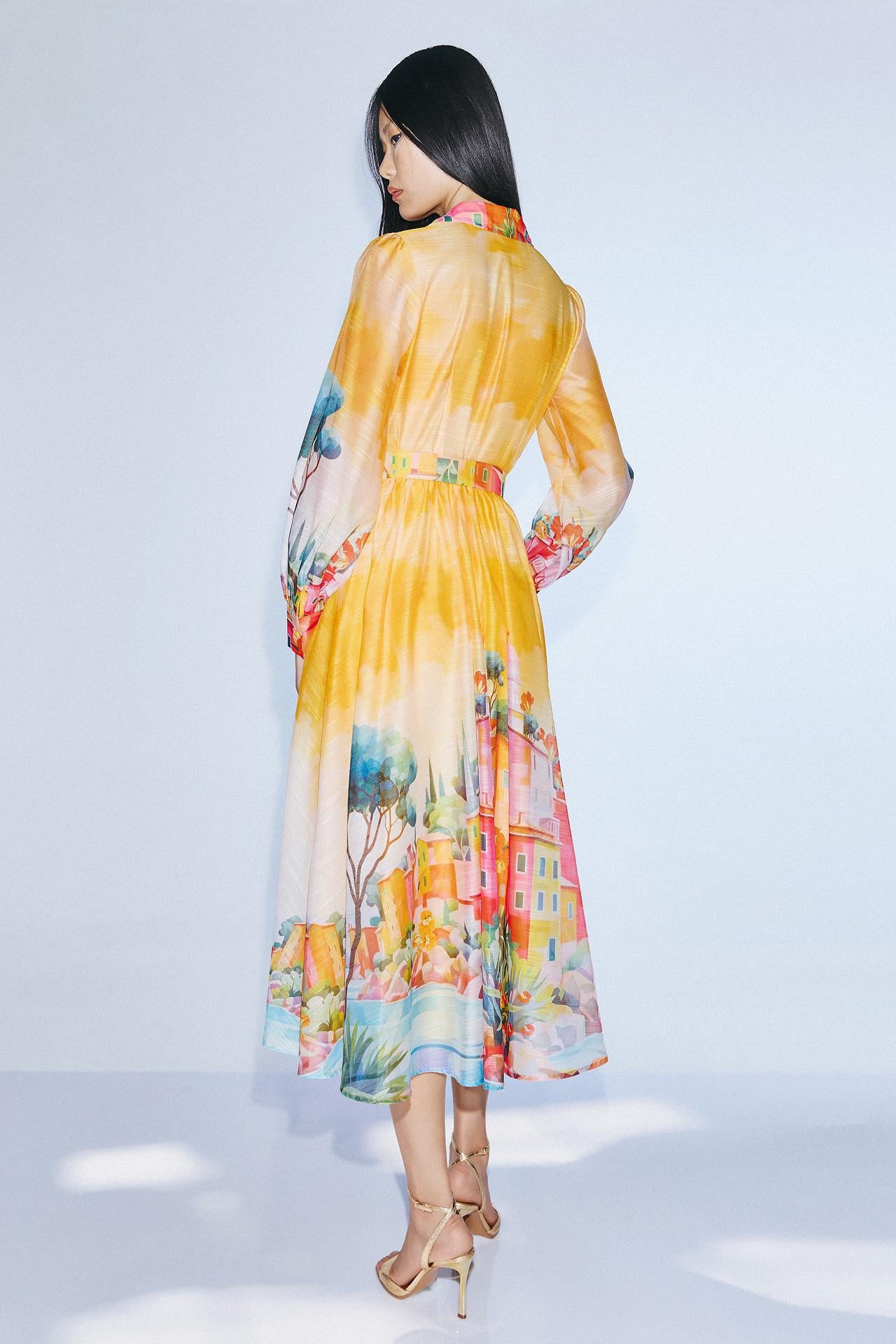 abito elegante print T4994 PRINT TWINS 