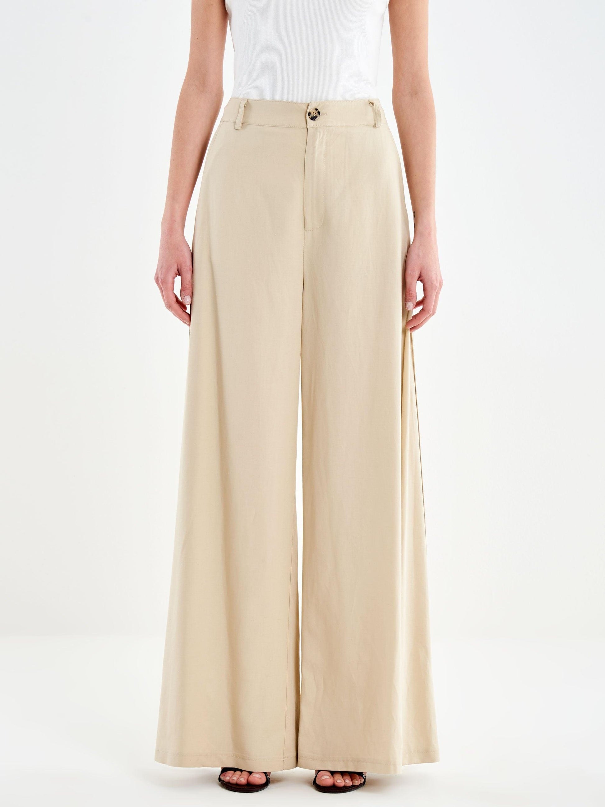 Pantalone ampio TAB1617 BEIGE VICOLO 