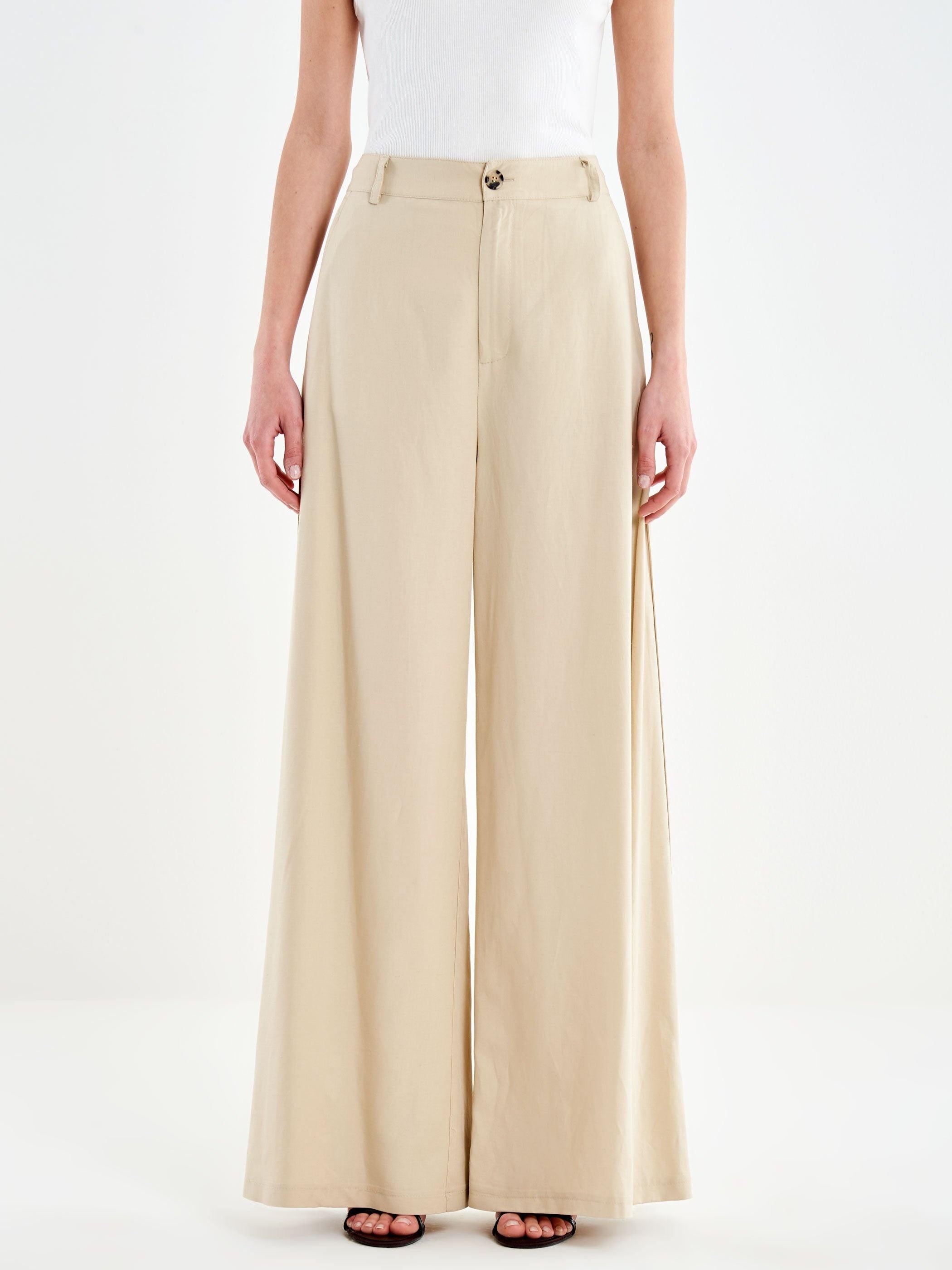 Pantalone ampio TAB1617 BEIGE VICOLO 