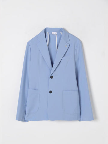 giacca blazer con logo ricamato MR2890 AZZURRO MANUEL RITZ KIDS 