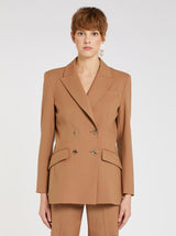 MARINA RINALDI pantalone in crepe envers satin Marrone