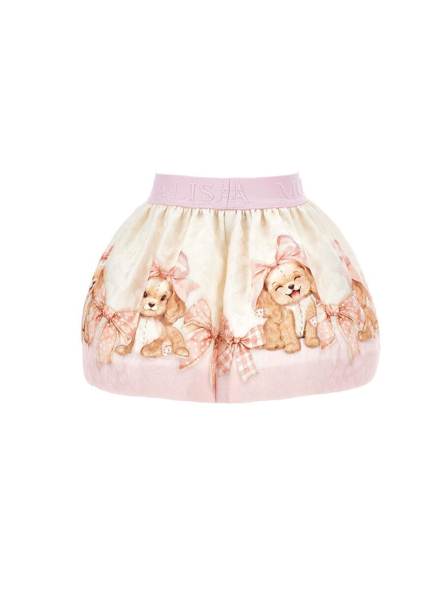 gonna con stampa cagnolino 31F701 6651 0190 MONNALISA 
