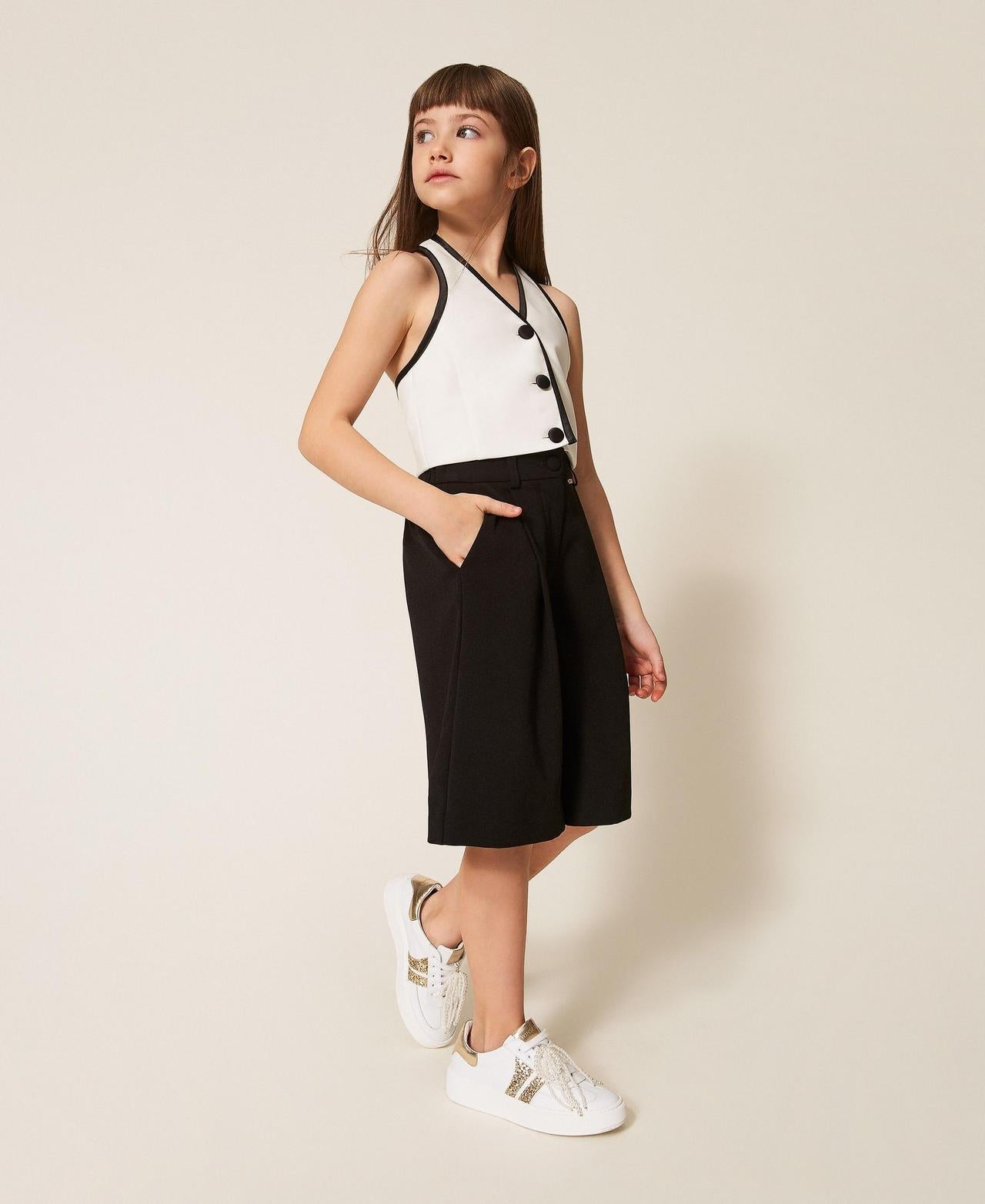 bermuda con pieghe 261GJ2Q57 00006 TWINSET GIRL 