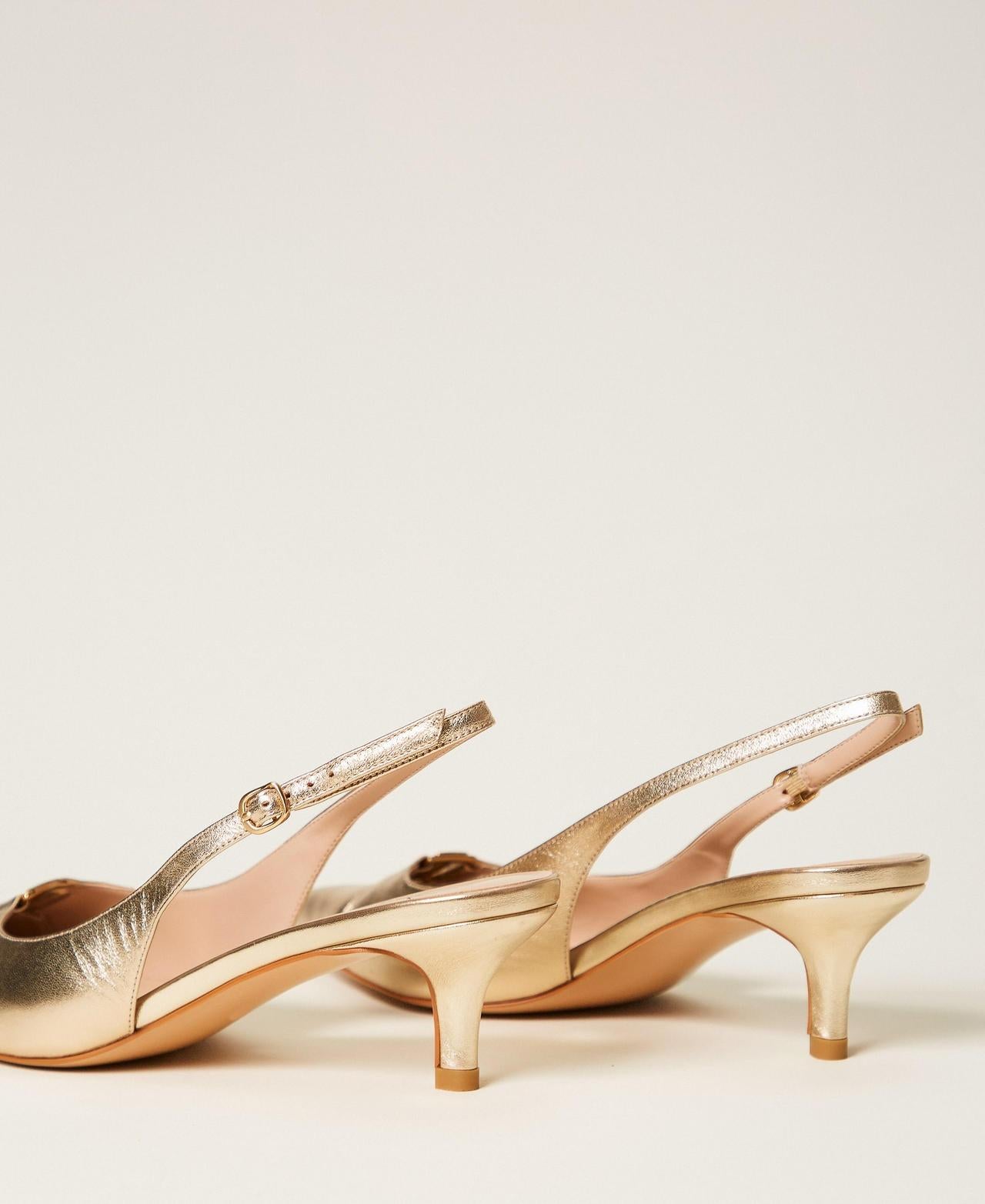 Décolleté sling back in pelle 261TCP034 10363 TWINSET 