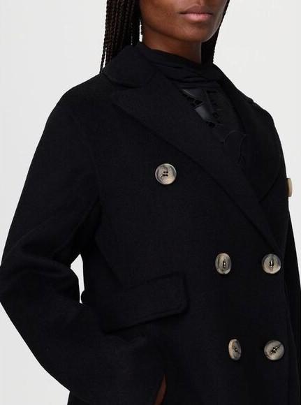 cappotto doppiopetto lungo H.K1083.4485 NERO HANITA 