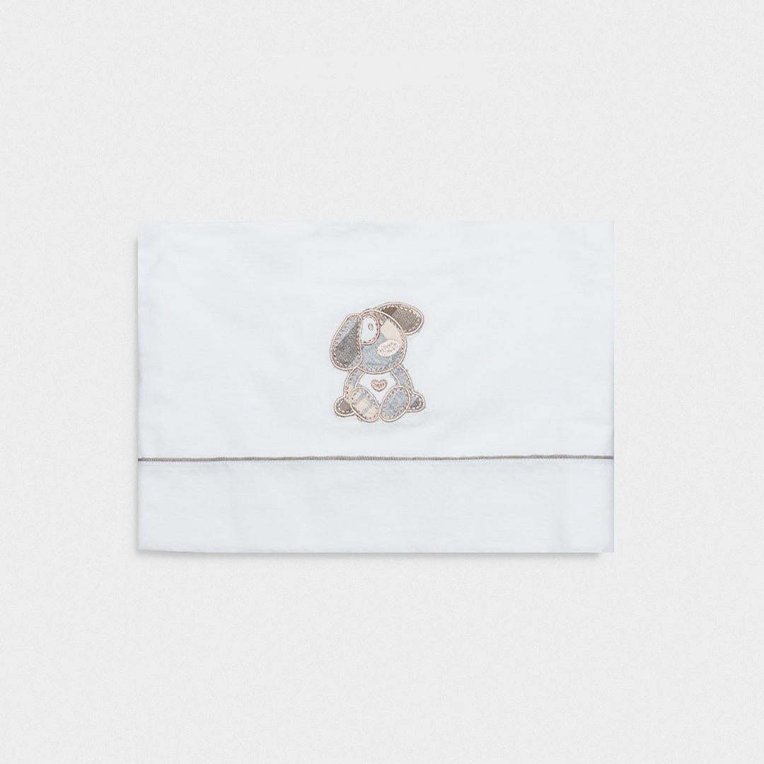 set lenzuolino e federa con ricamo LL1112 UNI LA SARTORIA DEI PICCOLI 