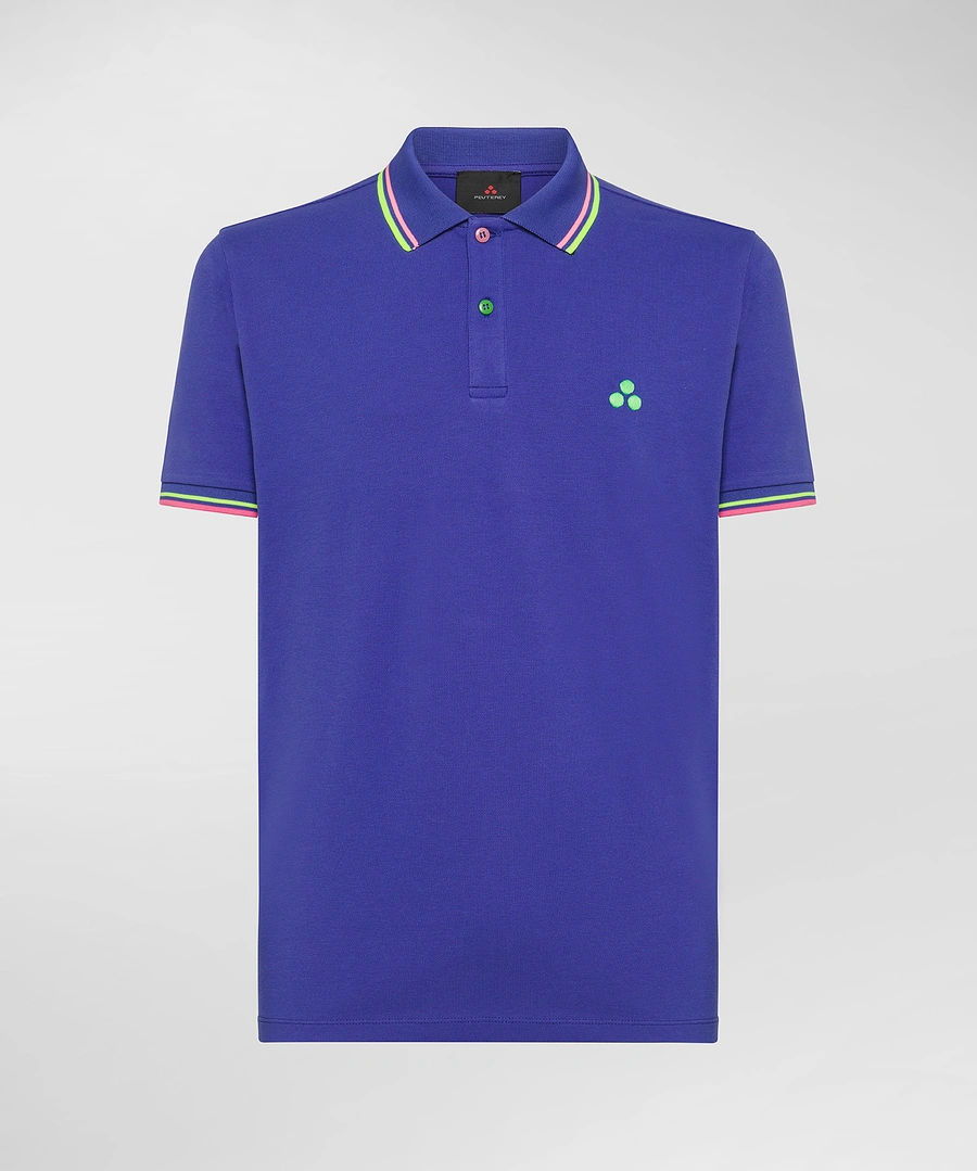 polo con contrasti fluo NEW SELANDIA STR 255 PeUTEREY 